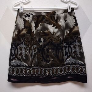 Patricia Jones abstract print skirt with side zip